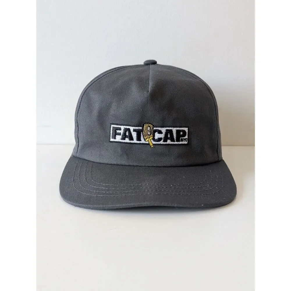 Rare Fat Cap NYC Grey Snapback Cap